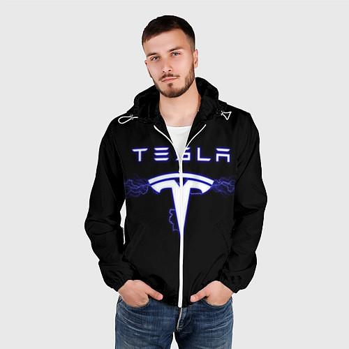 Мужская ветровка TESLA / 3D-Белый – фото 3