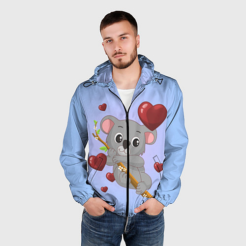 Мужская ветровка Коала / 3D-Черный – фото 3