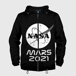Ветровка с капюшоном мужская NASA Perseverance, цвет: 3D-черный