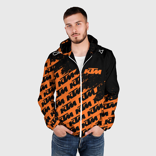 Мужская ветровка KTM КТМ / 3D-Белый – фото 3