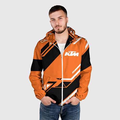 Мужская ветровка KTM КТМ SPORT / 3D-Белый – фото 3