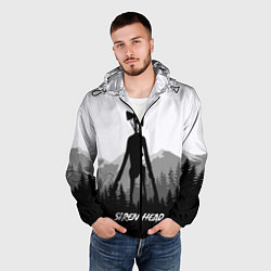 Ветровка с капюшоном мужская SIREN HEAD DARK FOREST, цвет: 3D-черный — фото 2