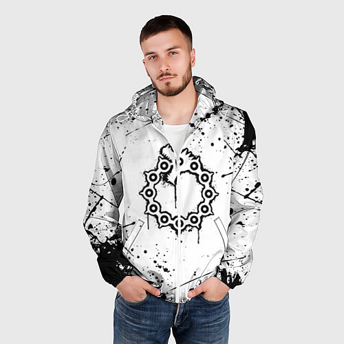 Мужская ветровка МЕЛИОДАС 7 СМЕРТНЫХ ГРЕХОВ / 3D-Белый – фото 3