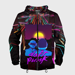 Ветровка с капюшоном мужская Daft Punk Electrix, цвет: 3D-черный