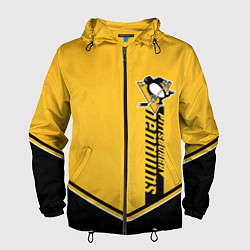 Ветровка с капюшоном мужская Pittsburgh Penguins, цвет: 3D-черный
