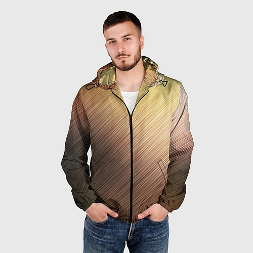 Мужская ветровка Texture Sun Glare / 3D-Черный – фото 3