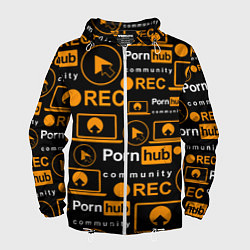 Мужская ветровка PORNHUB ПОРНХАБ УЗОР