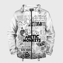 Ветровка с капюшоном мужская Arctic Monkeys, цвет: 3D-черный