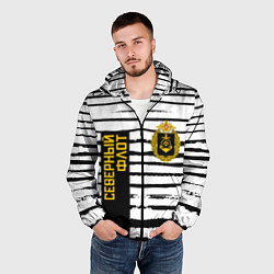 Ветровка с капюшоном мужская СЕВЕРНЫЙ ФЛОТ ТЕЛЬНЯШКА ВМФ, цвет: 3D-черный — фото 2