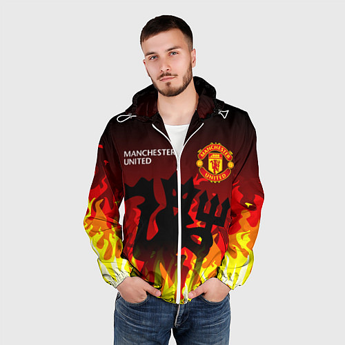 Мужская ветровка MANCHESTER UNITED ДЬЯВОЛ / 3D-Белый – фото 3