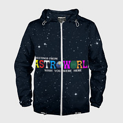 Ветровка с капюшоном мужская Astroworld, цвет: 3D-белый