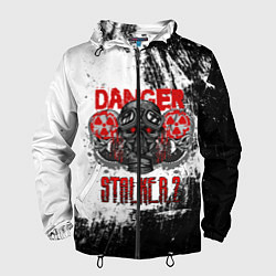 Ветровка с капюшоном мужская Stalker 2 Danger, цвет: 3D-черный