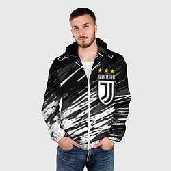 Ветровка с капюшоном мужская JUVENTUS ЮВЕНТУС БРЫЗГИ, цвет: 3D-белый — фото 2