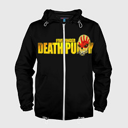 Ветровка с капюшоном мужская FFDP Five Finger Death Punch, цвет: 3D-белый
