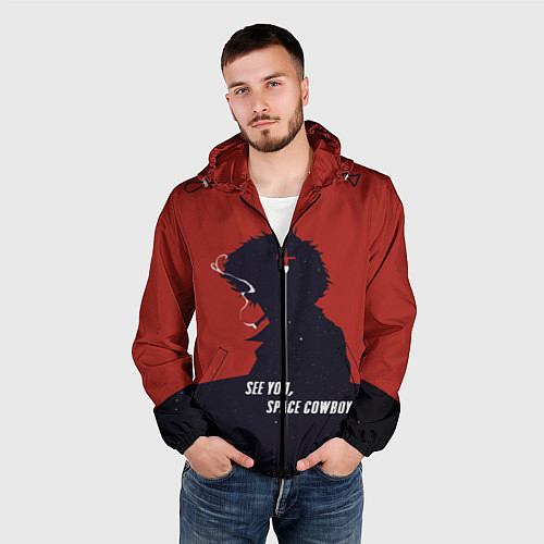 Мужская ветровка Cowboy Bebop - Spike / 3D-Черный – фото 3