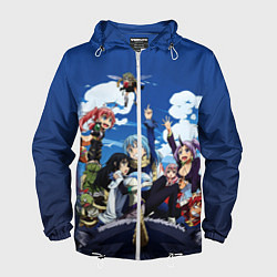 Ветровка с капюшоном мужская Мое перерождение в слизь, цвет: 3D-белый