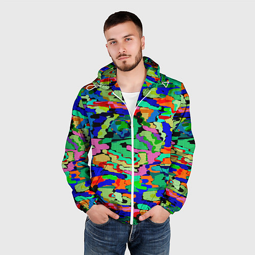 Мужская ветровка Абстрактный милитари / 3D-Белый – фото 3