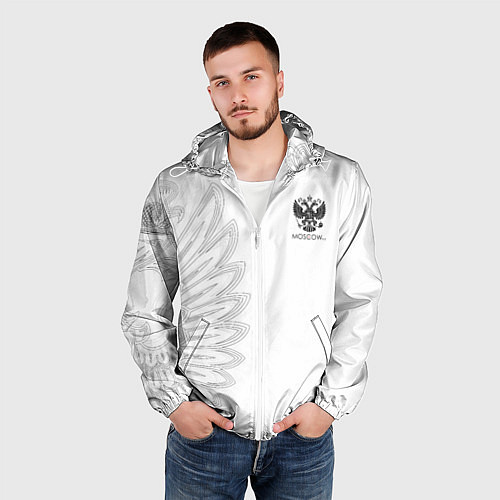Мужская ветровка Russia MSKSide - Colorless / 3D-Белый – фото 3