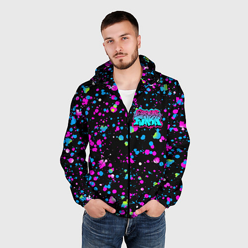 Мужская ветровка FRIDAY NIGHT FUNKIN NEON / 3D-Черный – фото 3