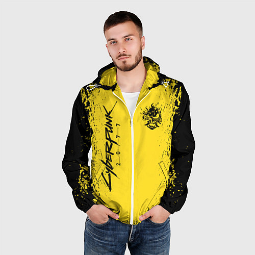 Мужская ветровка CYBERPUNK 2077 КИБЕРПАНК 2077 / 3D-Белый – фото 3