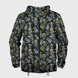 Ветровка с капюшоном мужская Мертвецы, цвет: 3D-черный