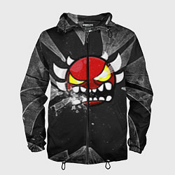 Ветровка с капюшоном мужская Geometry Dash: Fragments, цвет: 3D-черный