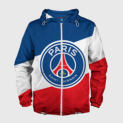 Ветровка с капюшоном мужская Paris Saint-Germain FC, цвет: 3D-белый