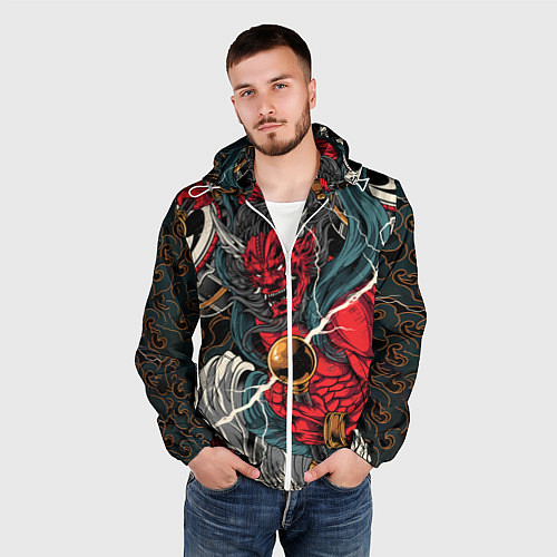 Мужская ветровка БОГ ГРОМА РАЙДЗИН / 3D-Белый – фото 3