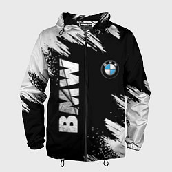 Ветровка с капюшоном мужская BMW GRUNGE БМВ ГРАНЖ, цвет: 3D-черный