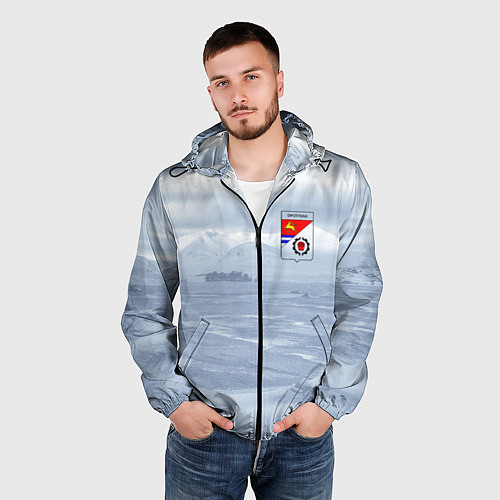 Мужская ветровка Оротукан Без текста / 3D-Черный – фото 3