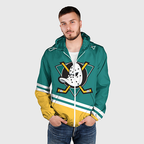 Мужская ветровка Анахайм Дакс, NHL / 3D-Белый – фото 3
