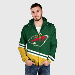 Ветровка с капюшоном мужская Minnesota Wild NHL, цвет: 3D-черный — фото 2