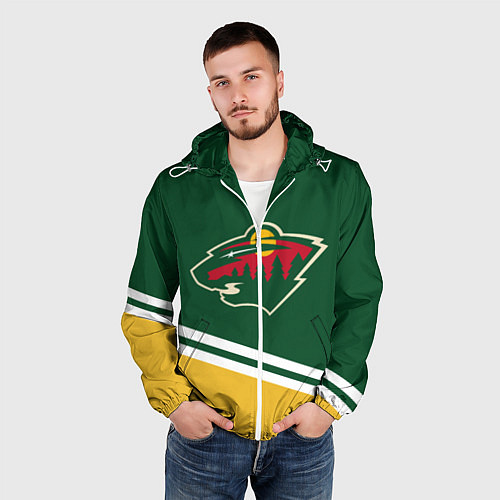 Мужская ветровка Minnesota Wild NHL / 3D-Белый – фото 3