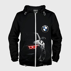 Ветровка с капюшоном мужская BMW МИНИМЛ, цвет: 3D-белый