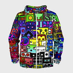 Ветровка с капюшоном мужская Geometry Dash: All Skins, цвет: 3D-белый