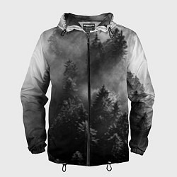 Ветровка с капюшоном мужская МРАЧНЫЙ ЛЕС FOREST, цвет: 3D-черный
