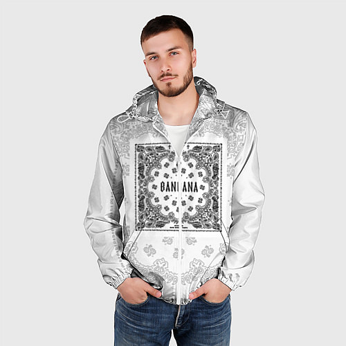 Мужская ветровка Big Baby Tape x Kizaru BANDANA Бандана Кизару Тейп / 3D-Белый – фото 3