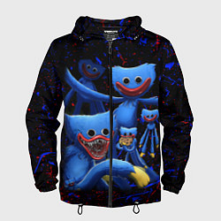 Ветровка с капюшоном мужская Huggy Wuggy: Players, цвет: 3D-черный