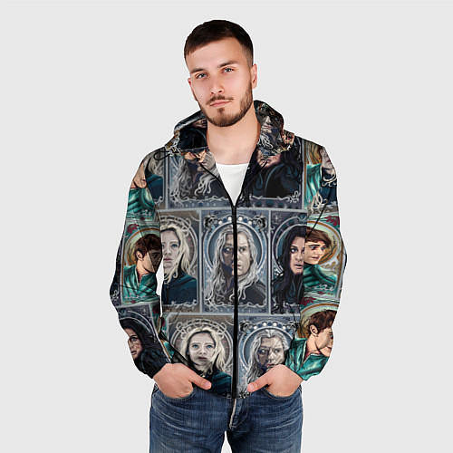 Мужская ветровка Ведьмак Сезон 2 Коллаж / 3D-Черный – фото 3