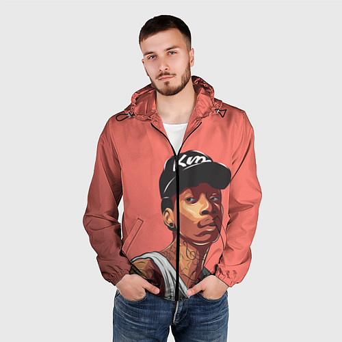 Мужская ветровка Wiz Khalifa Art / 3D-Черный – фото 3