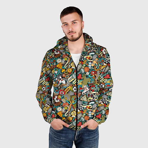 Мужская ветровка СПОРТ Athlete / 3D-Черный – фото 3