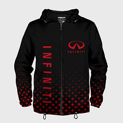 Ветровка с капюшоном мужская INFINITI ИНФИНИТИ ЗВЕЗДЫ, цвет: 3D-черный