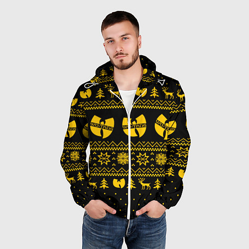 Мужская ветровка НОВОГОДНИЙ СВИТЕР WU TANG CLAN / 3D-Белый – фото 3