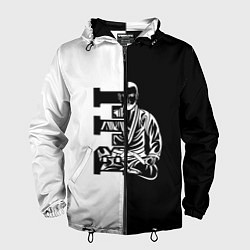 Ветровка с капюшоном мужская BJJ, цвет: 3D-черный