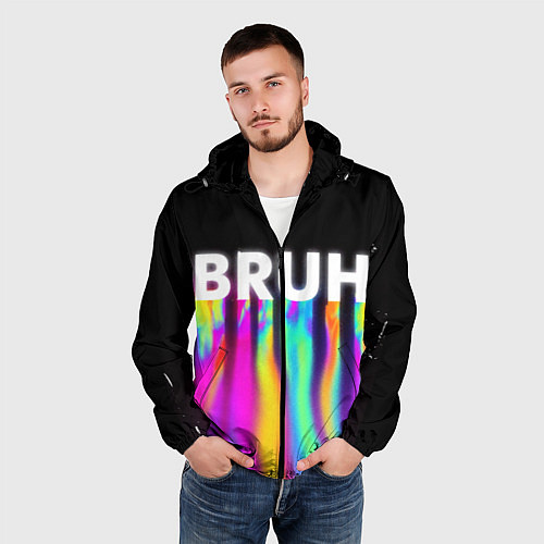 Мужская ветровка BRUH Братан / 3D-Черный – фото 3