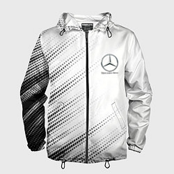 Ветровка с капюшоном мужская Mercedes-Benz - White, цвет: 3D-черный