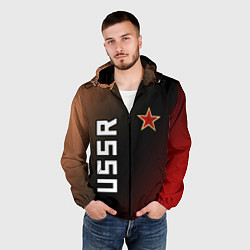 Ветровка с капюшоном мужская USSR - ЗВЕЗДА, цвет: 3D-черный — фото 2