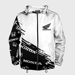 Ветровка с капюшоном мужская Honda sport pattern, цвет: 3D-черный