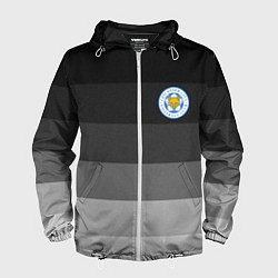 Ветровка с капюшоном мужская Лестер, Leicester City, цвет: 3D-белый