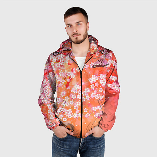 Мужская ветровка Весенняя волна / 3D-Черный – фото 3